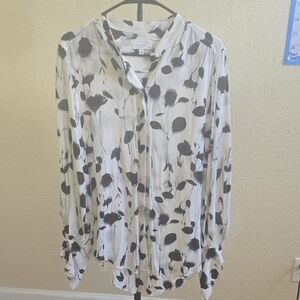 Equiment Femme Monochrome Floral Blouse